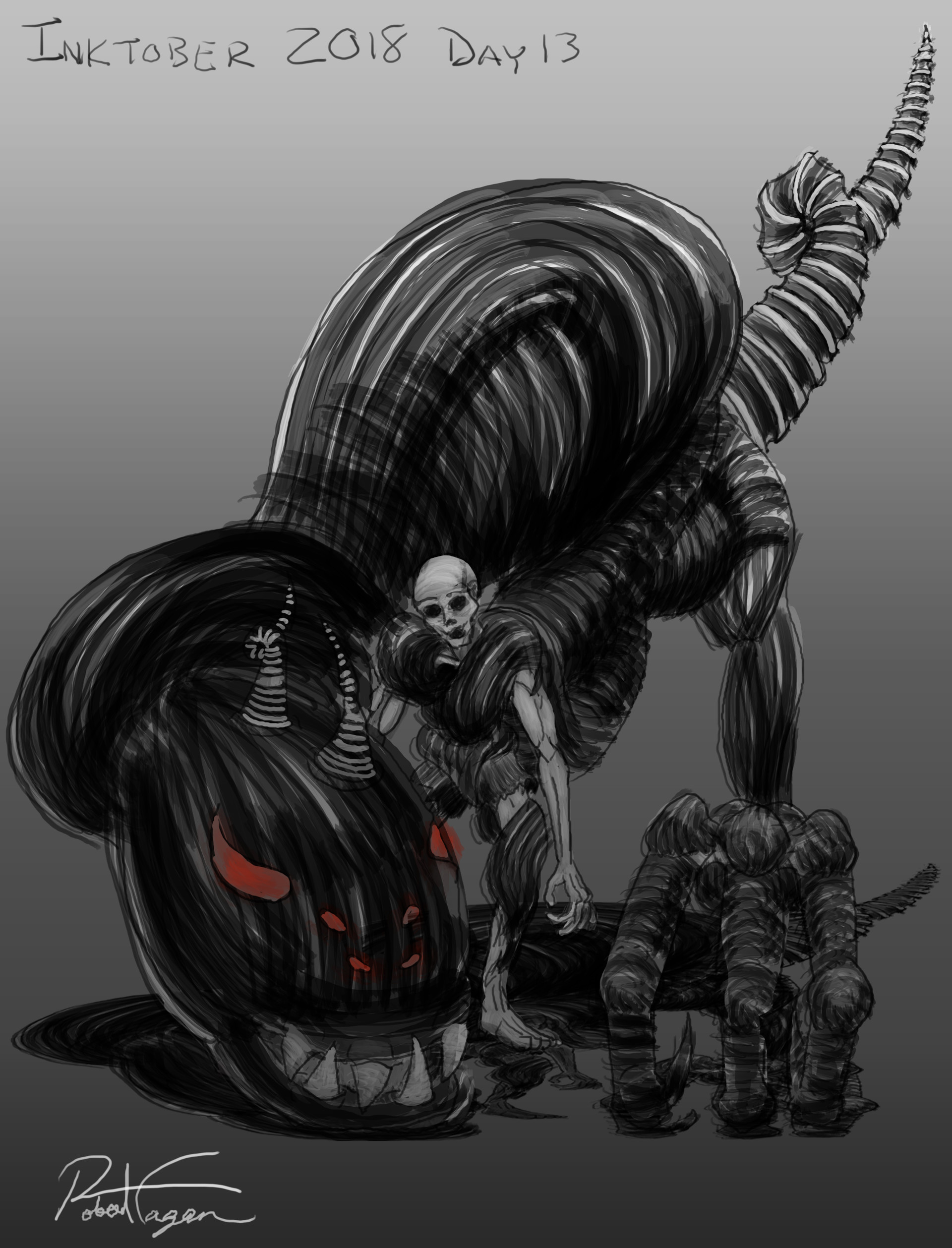 Artstation Inktober 2018 Robert Fagan