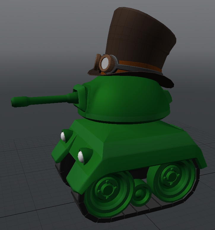 This was made as part of a decorative add-on pack for a cartoony tank combat game.

I did not model the tank, though I did optimize the mesh and texture it.