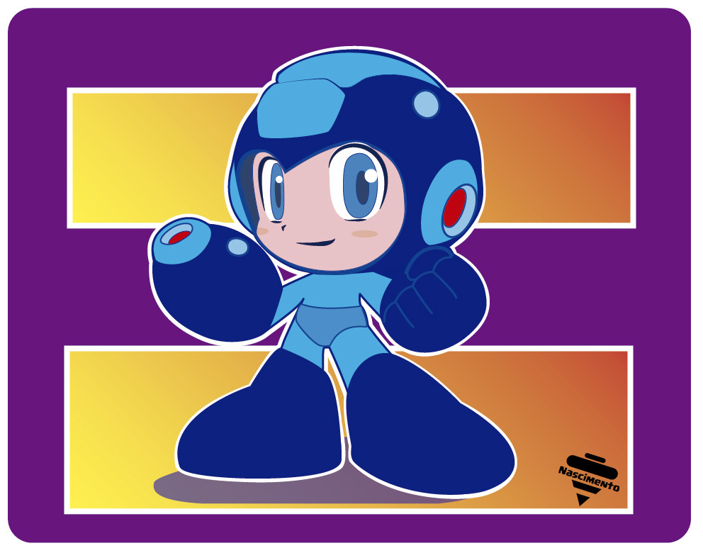 Artstation Chibe Mega Man Fan Art Vector Kellvyn Nascimento