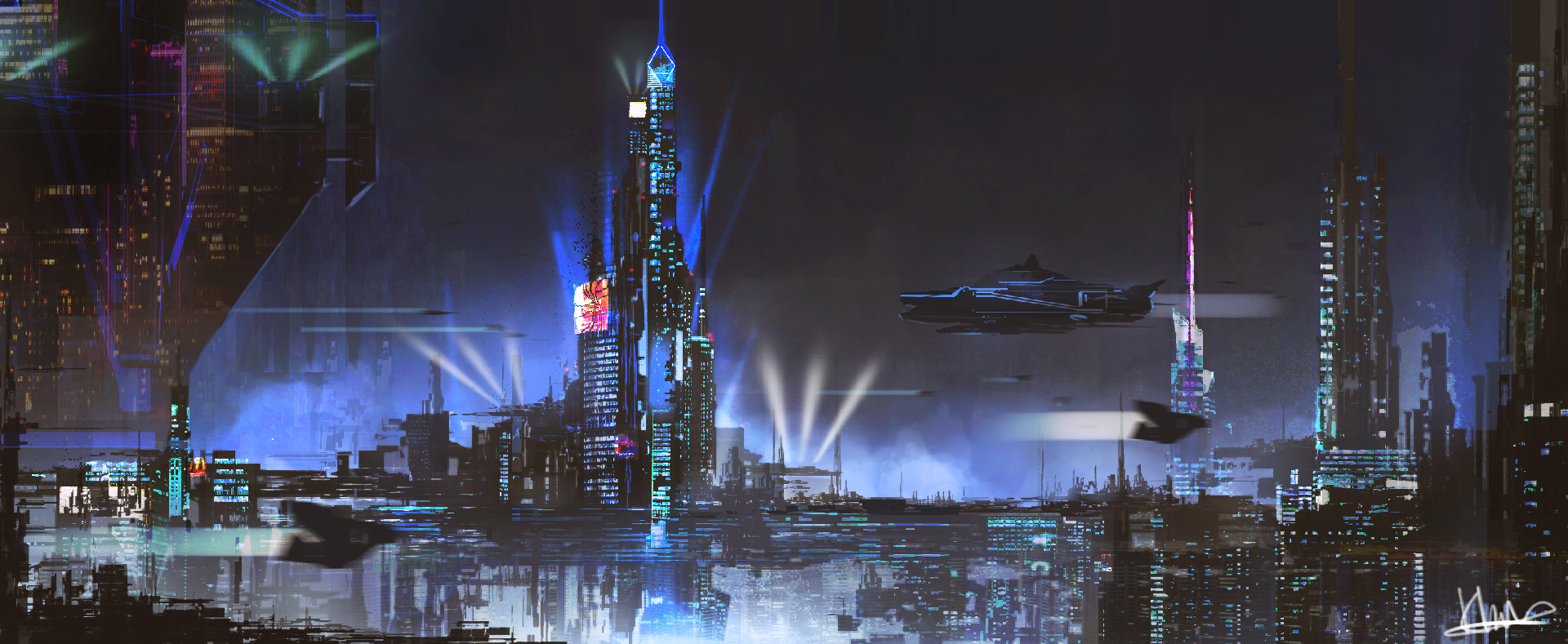 Artstation Sci Fi City Kameron Aldred