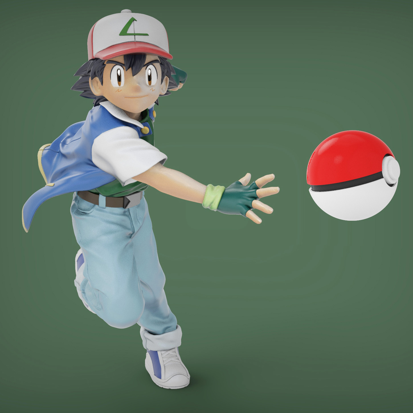 Pokémon-Ash Ketchum fan art.