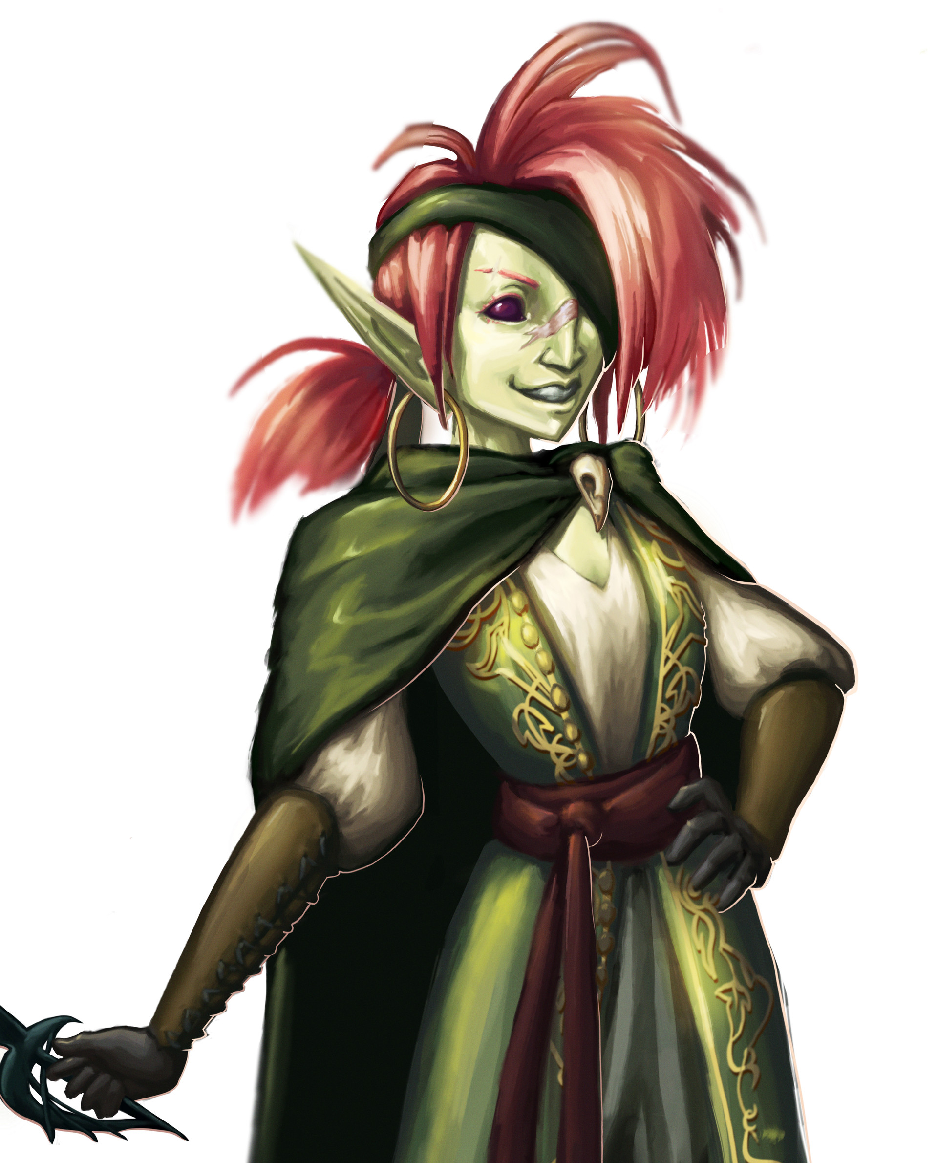 ahna valdez elven pirate character art