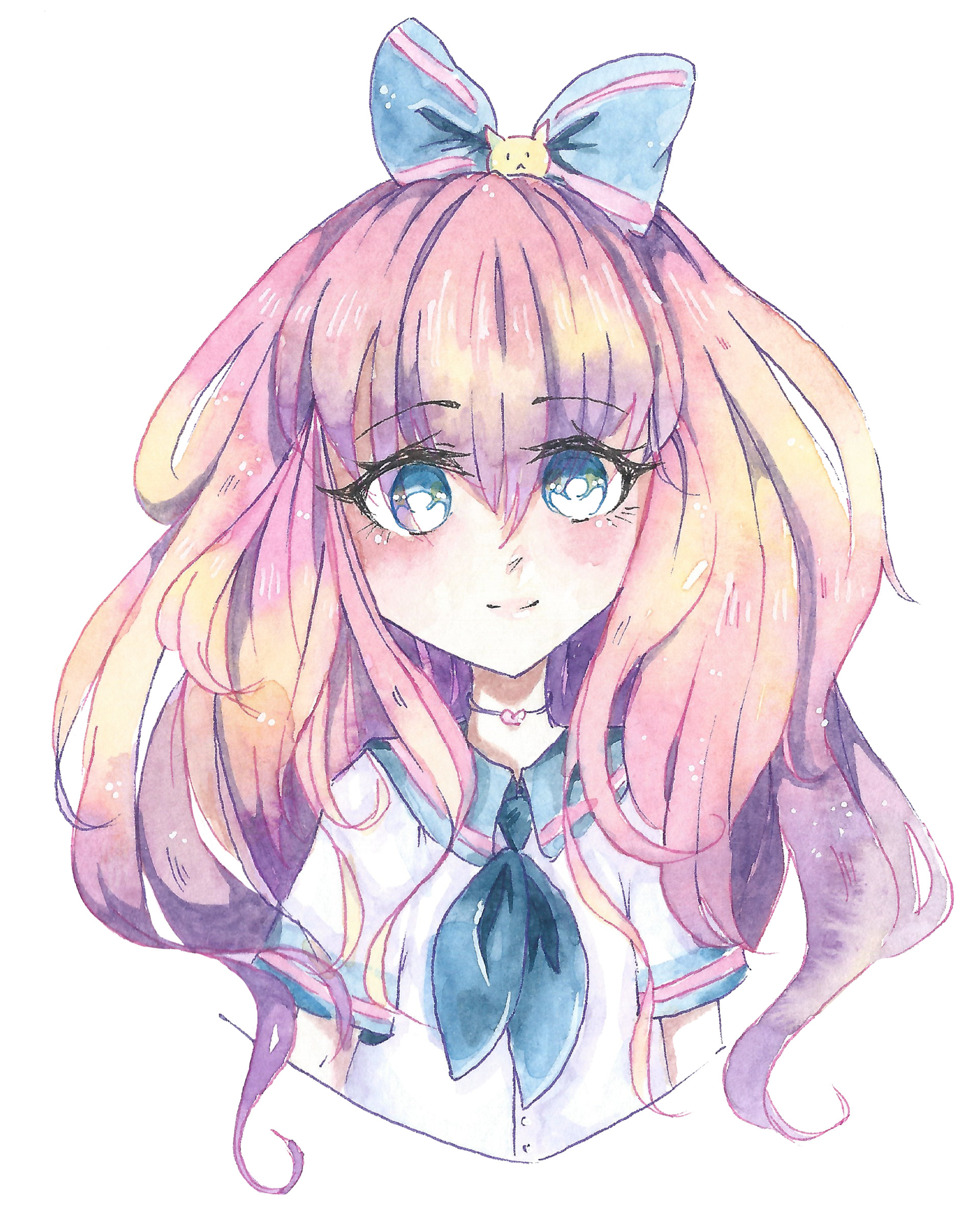 Artstation Pastel Girl Watercolour Viki Mascall