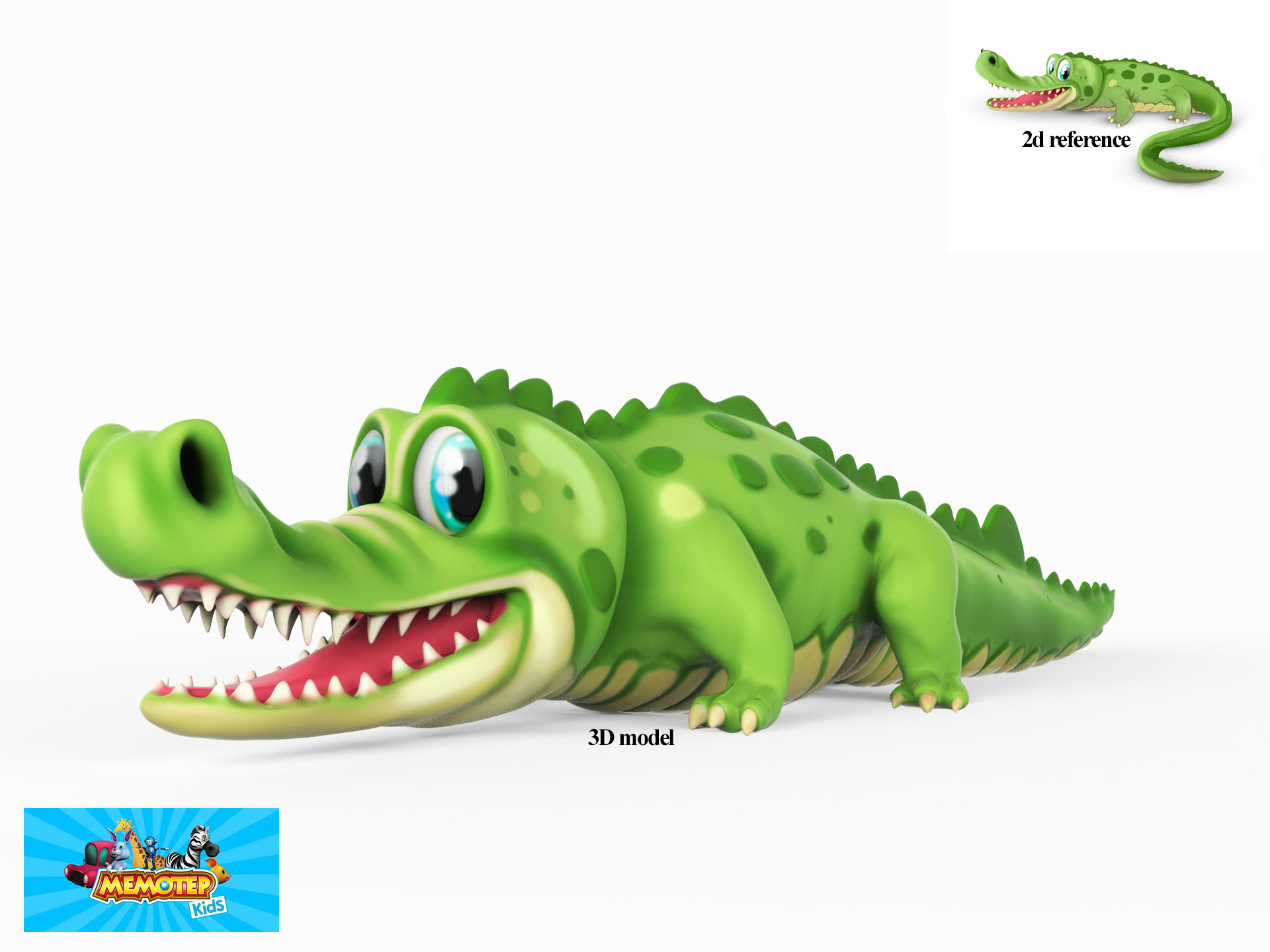 Artstation 3d Cartoon Crocodile Monta Sculpteur Nahdi