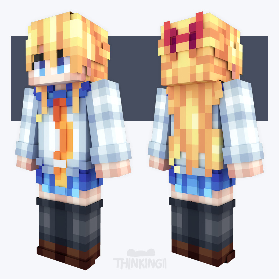 Artstation Minecraft Skin Collection Anime Supawit Oat