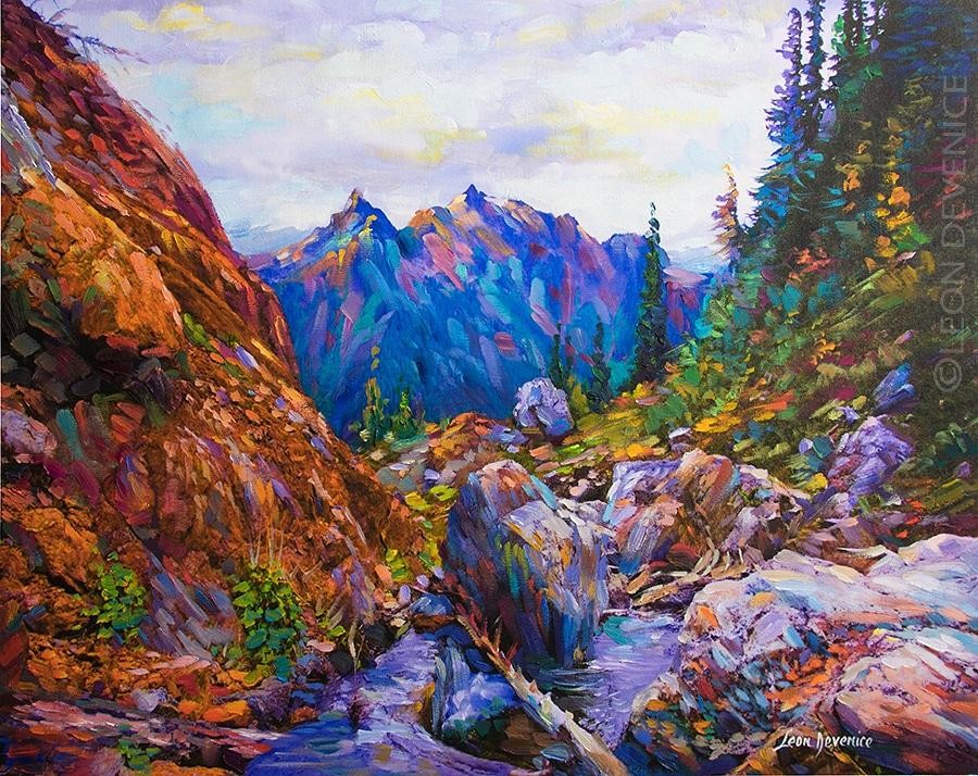 Artstation The Secret Of The Blue Mountain Oil Painting On