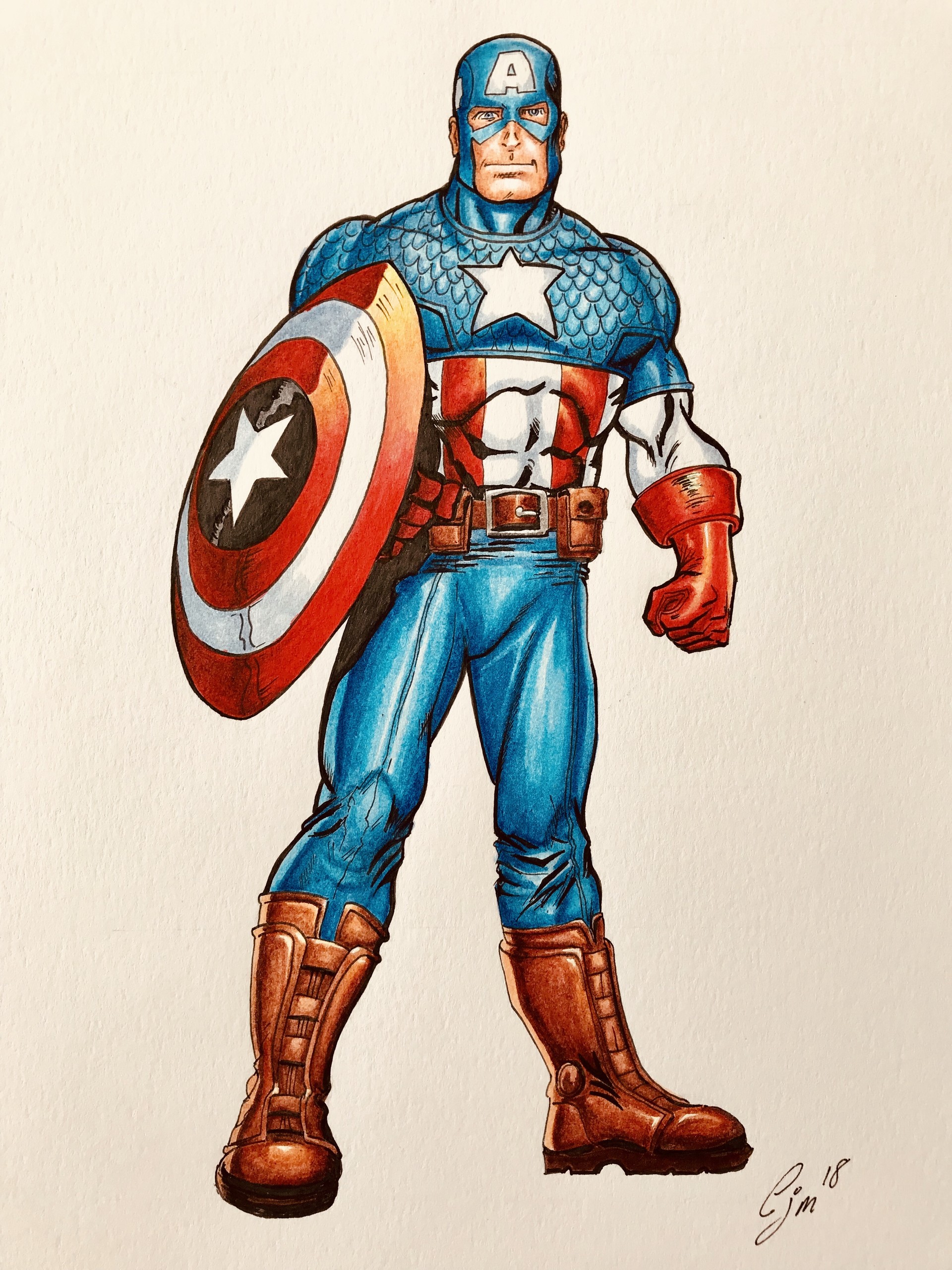 Artstation Captain America Full Body Colin Merrick