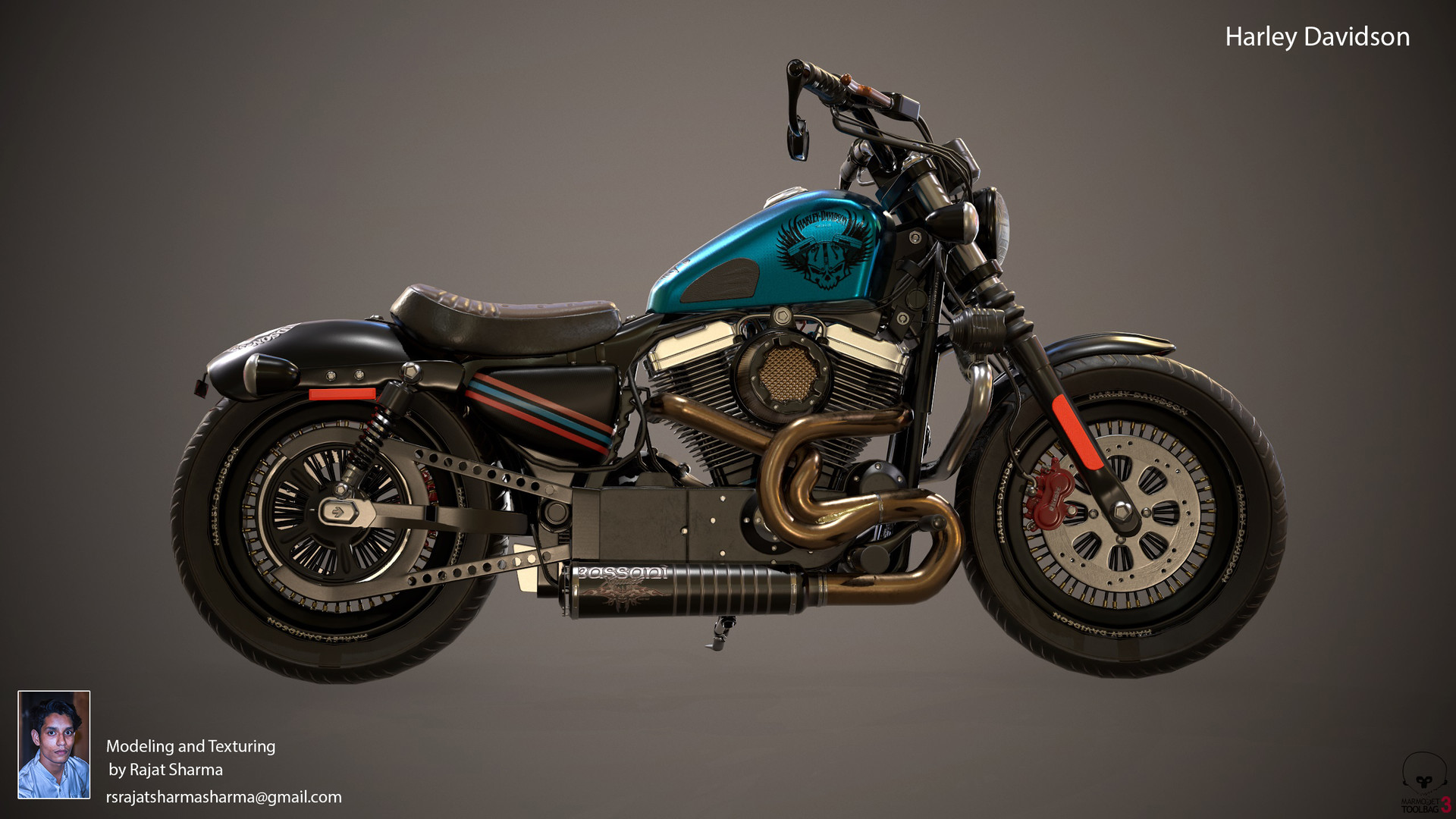 artstation harley davidson rajat sharma