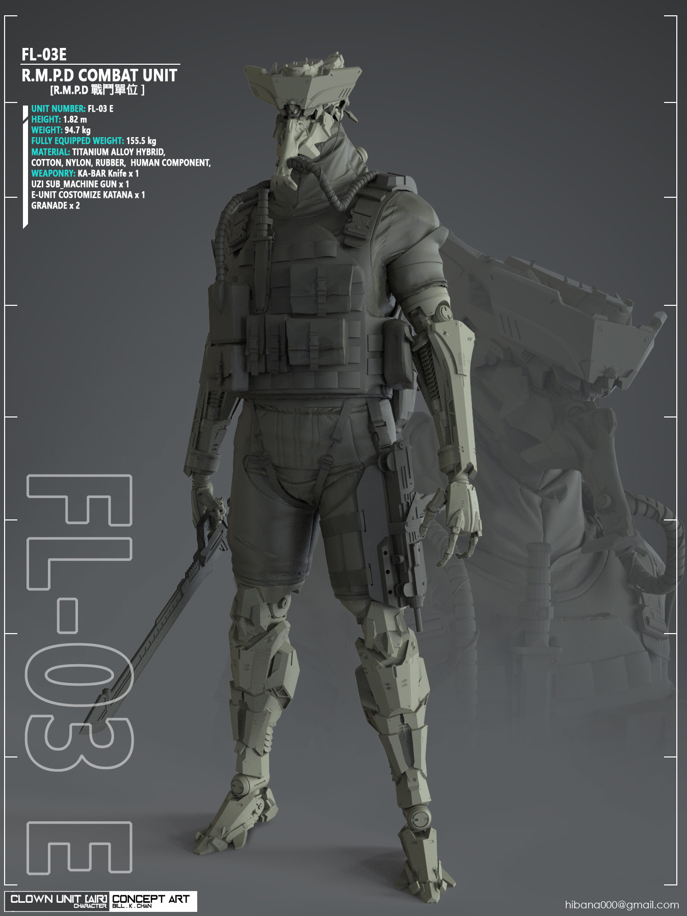 Artstation Sci Fi Soldier Fl 03e Bill K Chan
