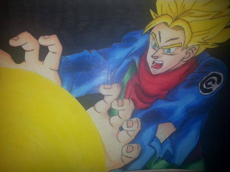 Como Desenhar Trunks do Futuro Super Saiyajin - How to Draw Trunks 