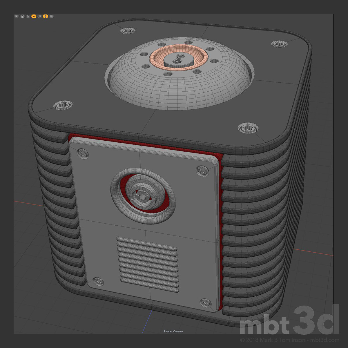 Box X: Wire.
Hard surface Boolean MODO exercise