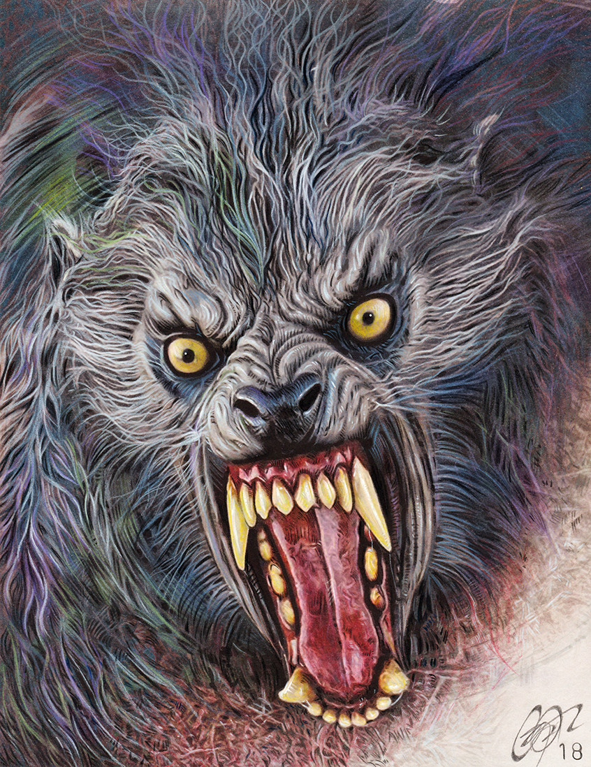 Artstation An American Werewolf In London Frederick Cooper Devid noton, dzhenni egatter, griffin dann i dr. an american werewolf in london