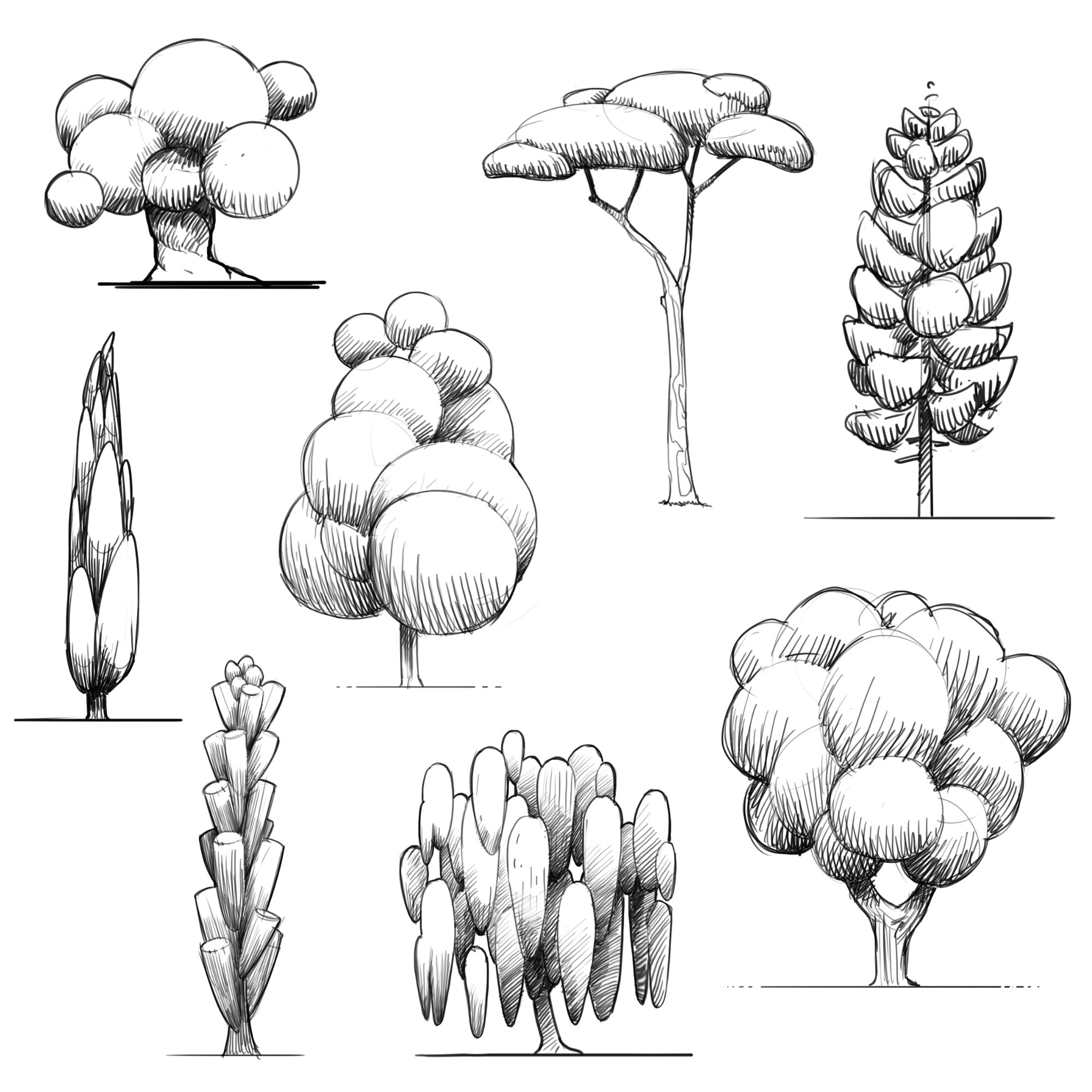 Trees stylization