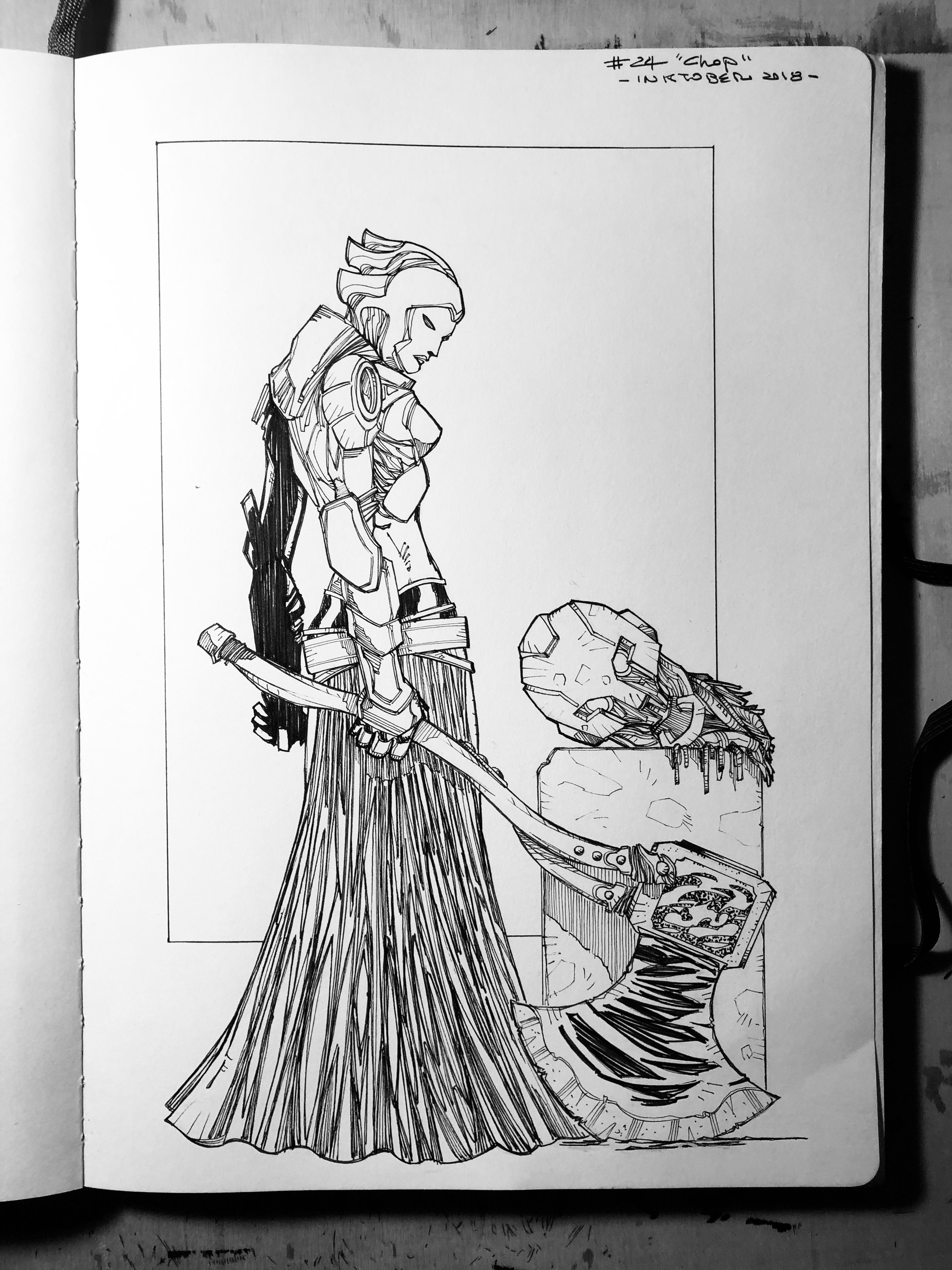 ArtStation - Inktober 2018 - prompt 24: “Chop”