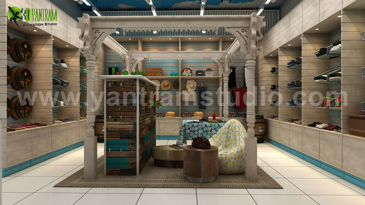 Artstation Semi Classic 3d Cloth Shop Interior Modeling Ideas By