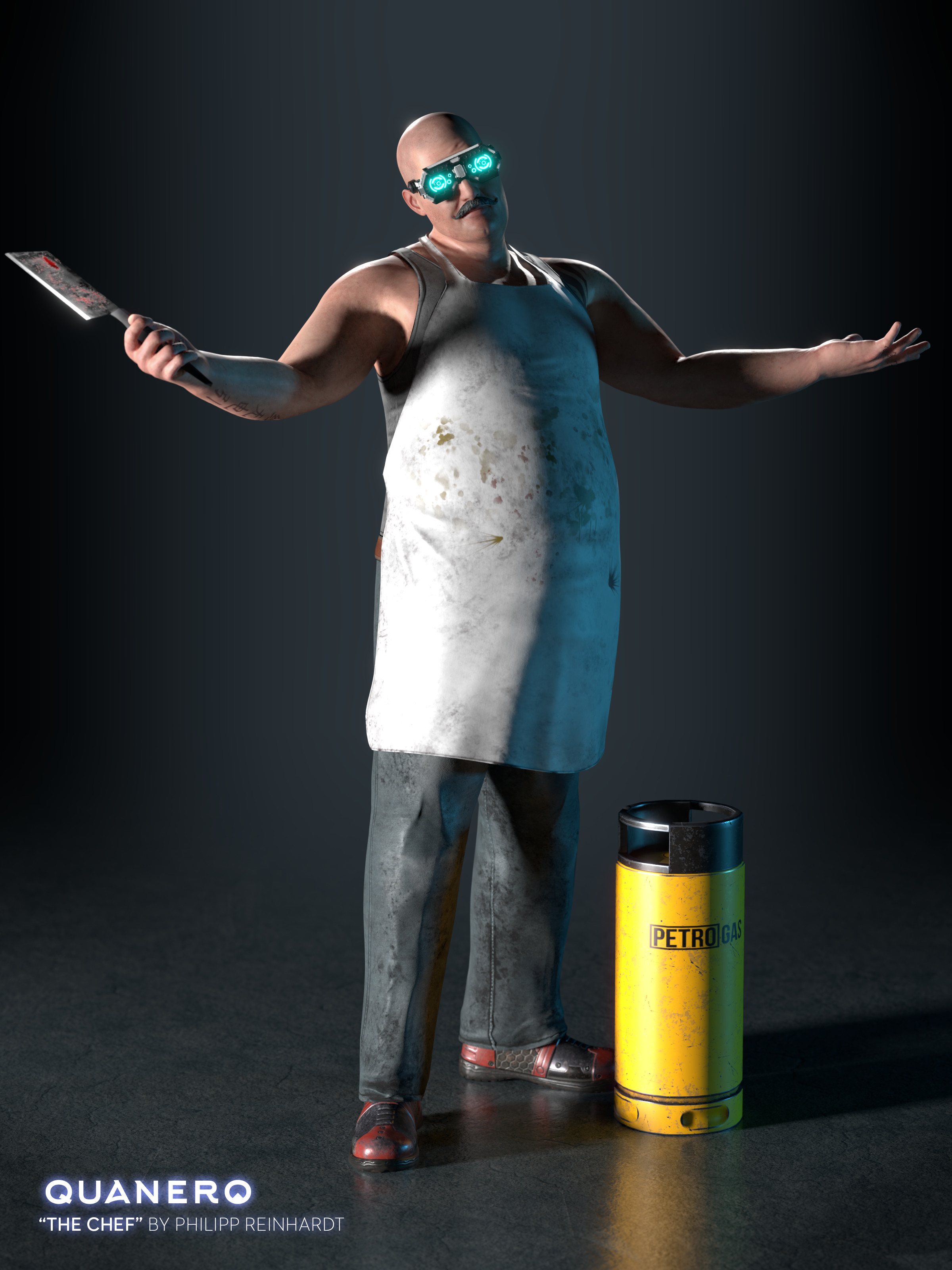 "The Chef" rendered in Cycles