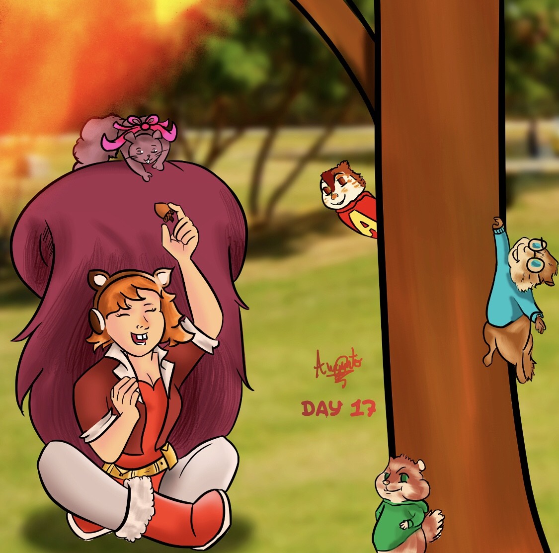 Artstation Squirrel Girl And Alvin And The Chipmunks Breno Ferraz