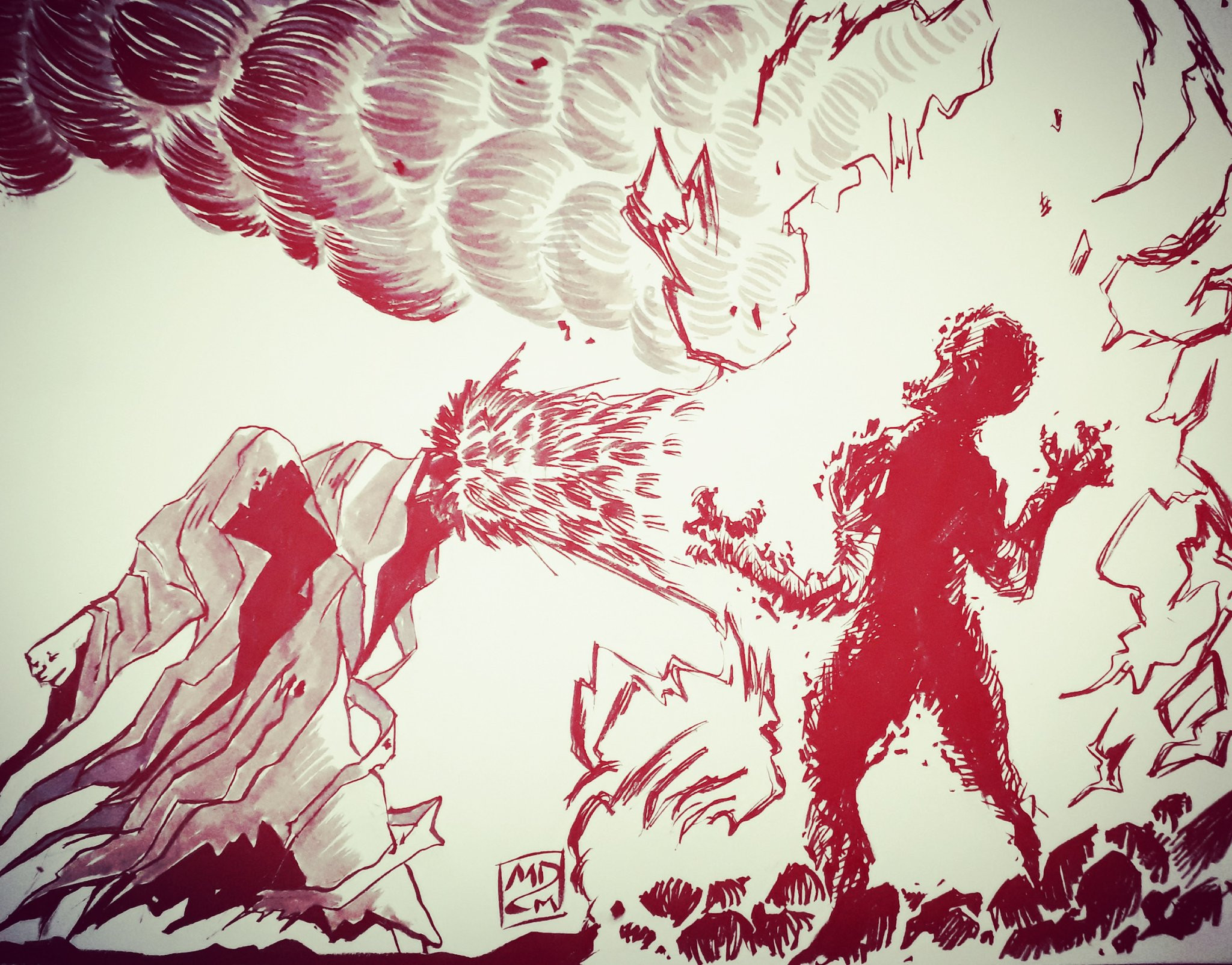 19th day's prompt is: "Scorched" Little you can do against strong Magi wielders... From scorching flames to ice-biting cascades.