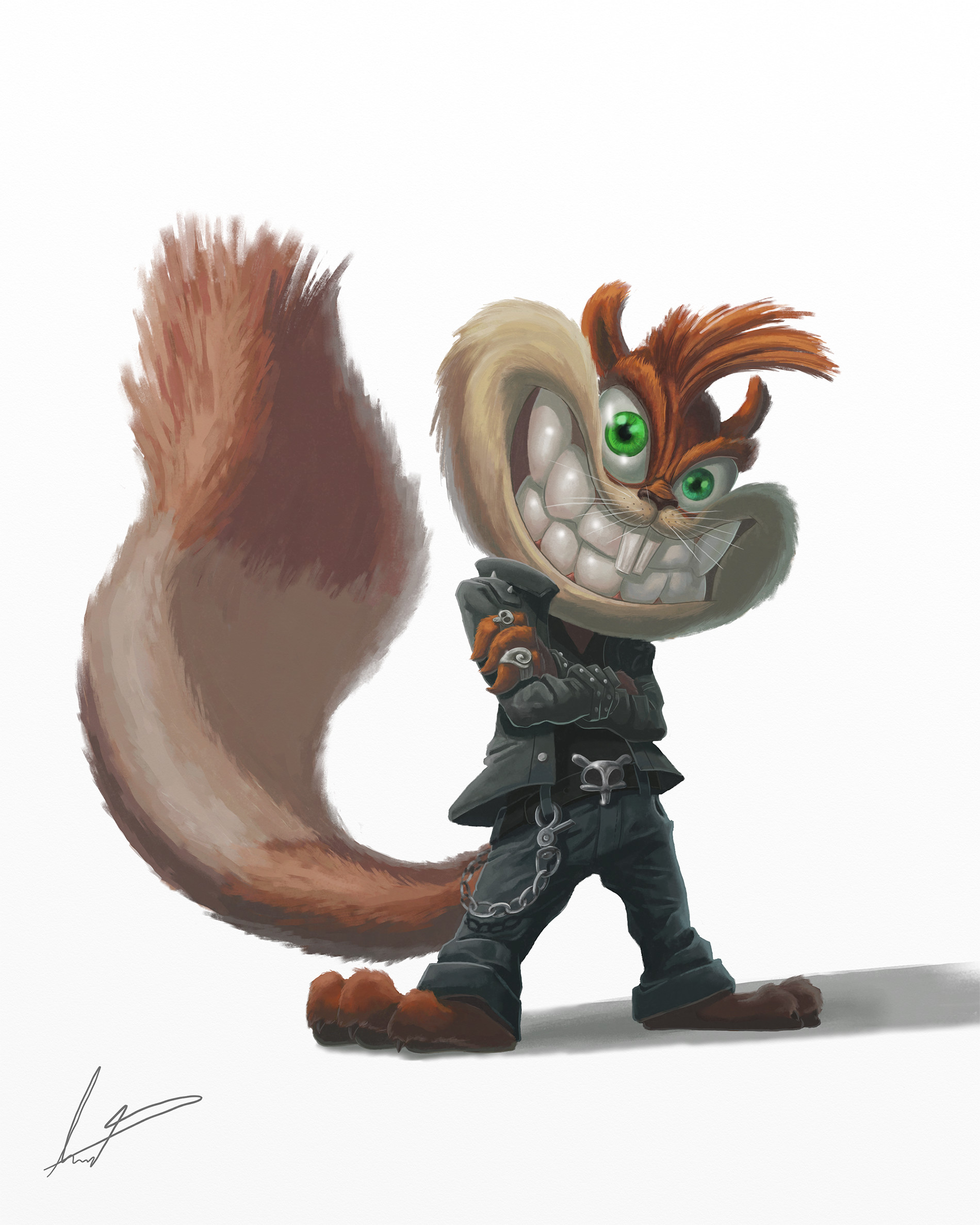 ArtStation - Metalhead Squirrel