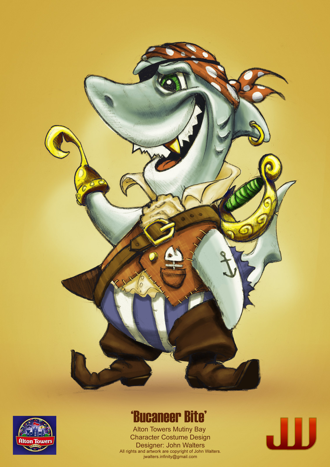 Fin the Shark - Character Design