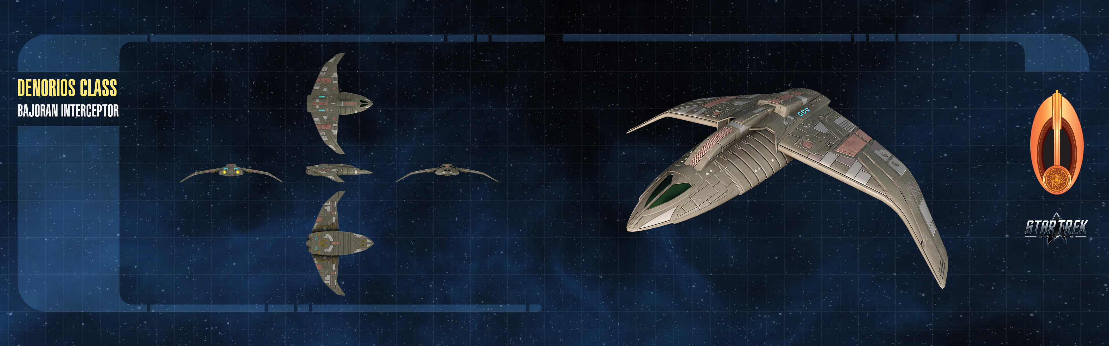 Dual-monitor wallpaper featuring orthographic views of the model.