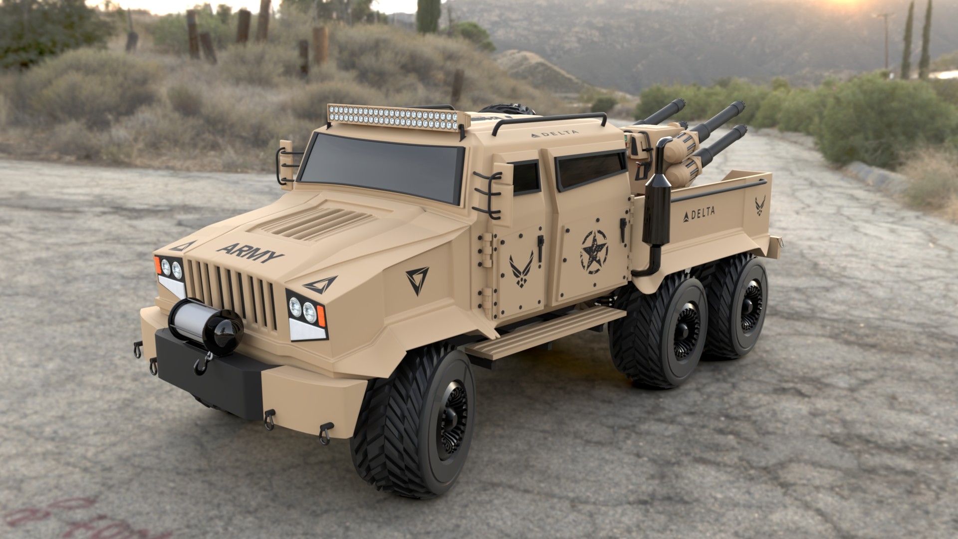 Artstation Leading Edge Army Vehicle 3d Model Karthigeshan L