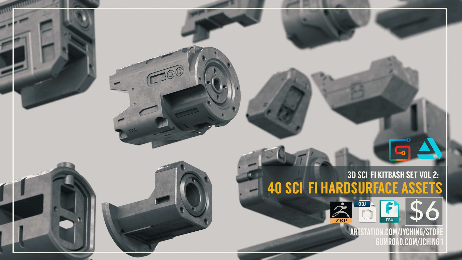 Jonathan Ching Concept Artist - 40 Sci-Fi Hard-Surface Assets for ...