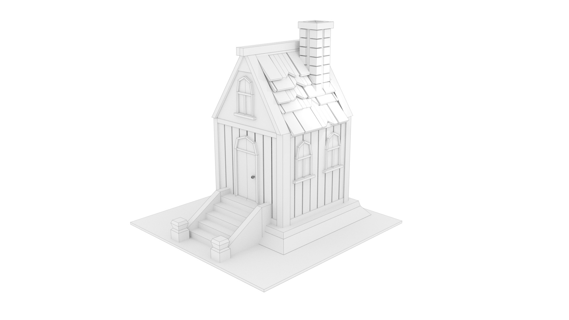 Artstation Cartoon Style House 01 Jen S Abbott,Study Table With Chair Top View Png