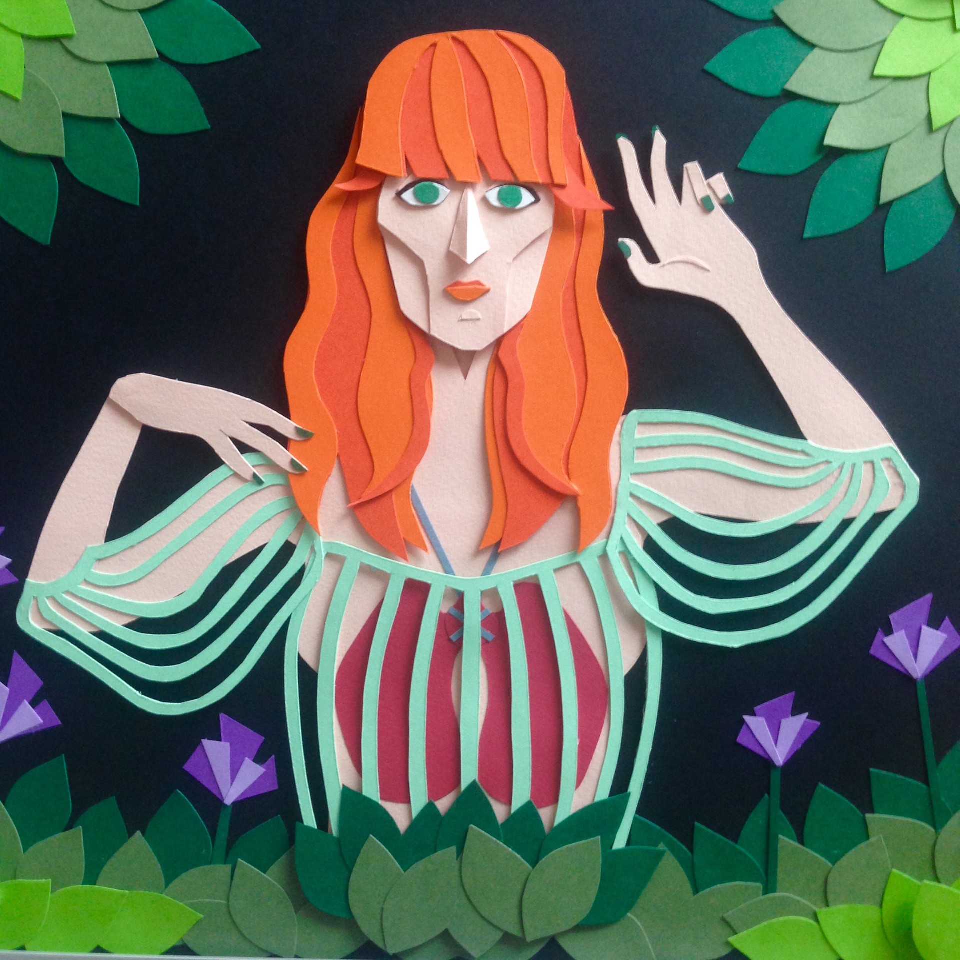 Artstation Florence And The Machine Paper Art Bethan Sayer