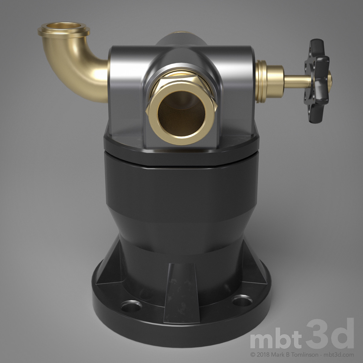 Box XVII: Hard surface model valve handle output