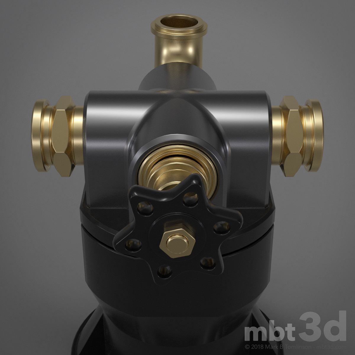 Box XVII: Hard surface model valve handle