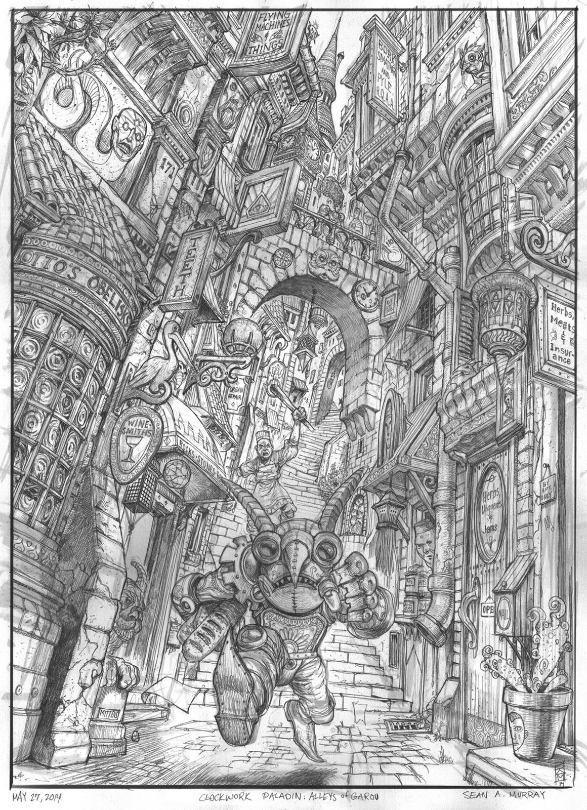 Goblin Chase Drawing