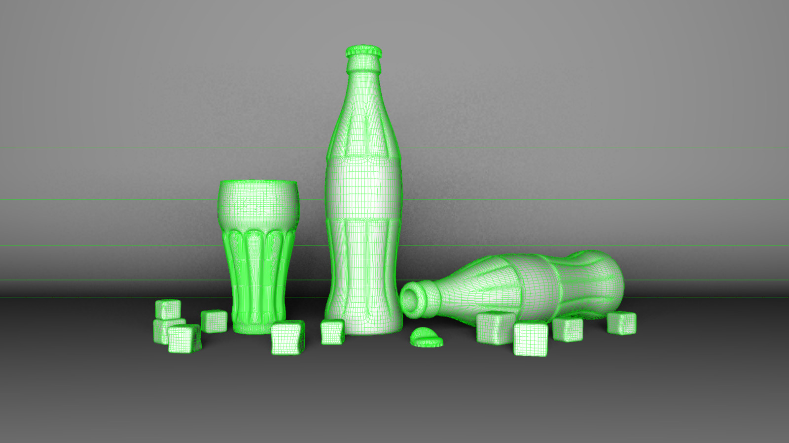 mental ray wireframe  low qty