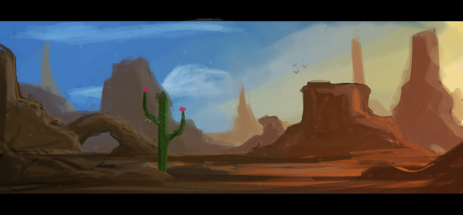 Artstation Western Landscape Speedpainting Quentin Nandillon
