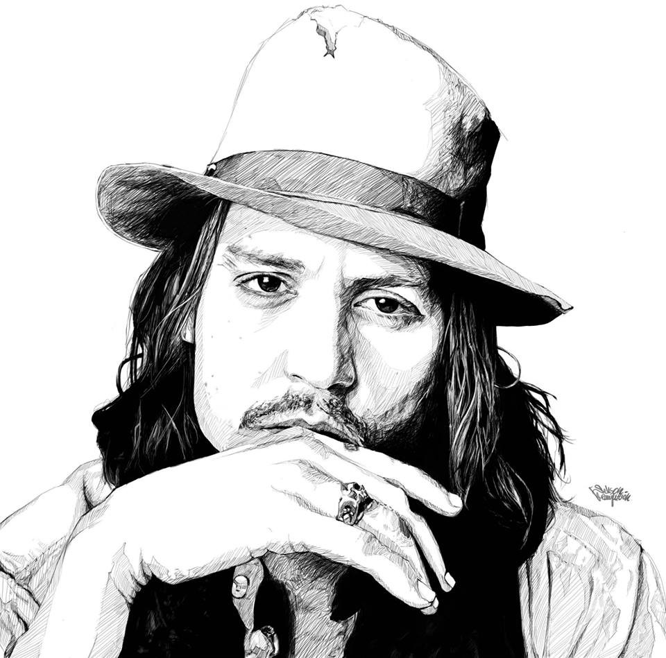 ArtStation - Drawing - Johnny Depp