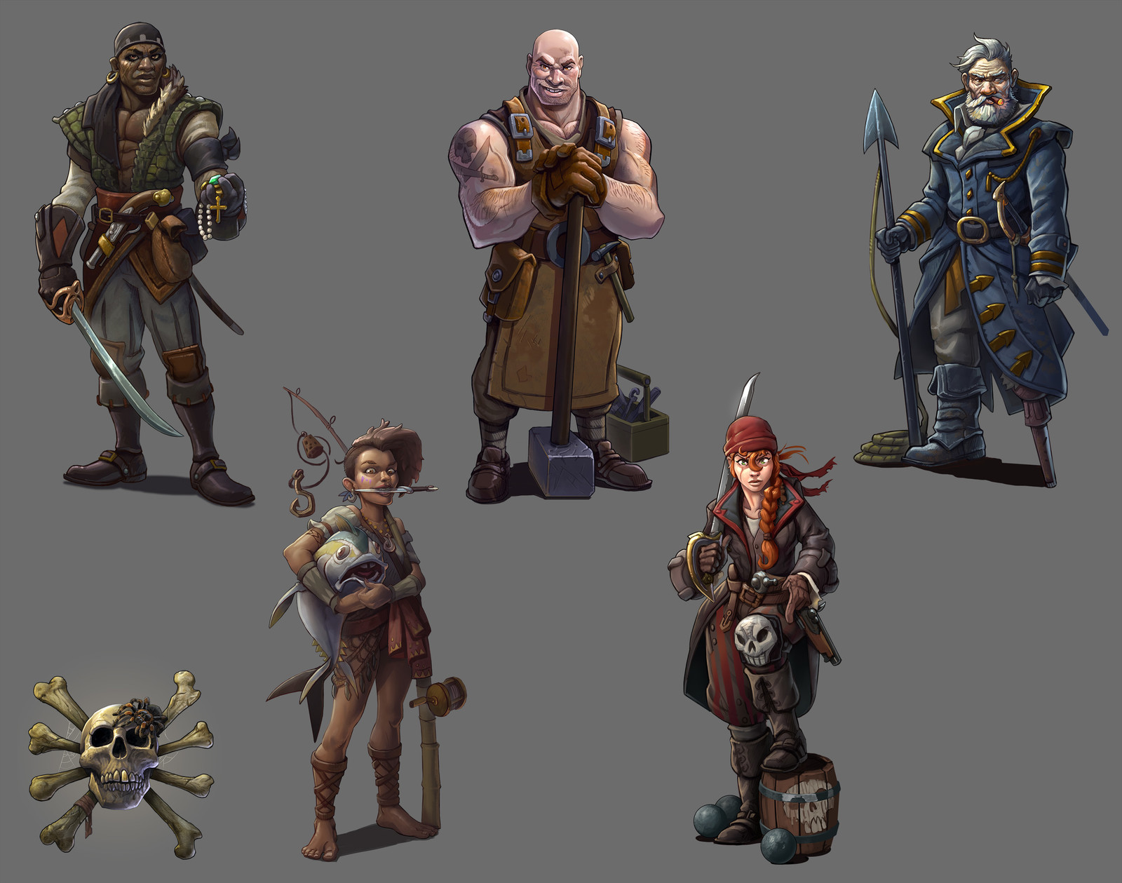 Characters for the Spider Isle Board game.