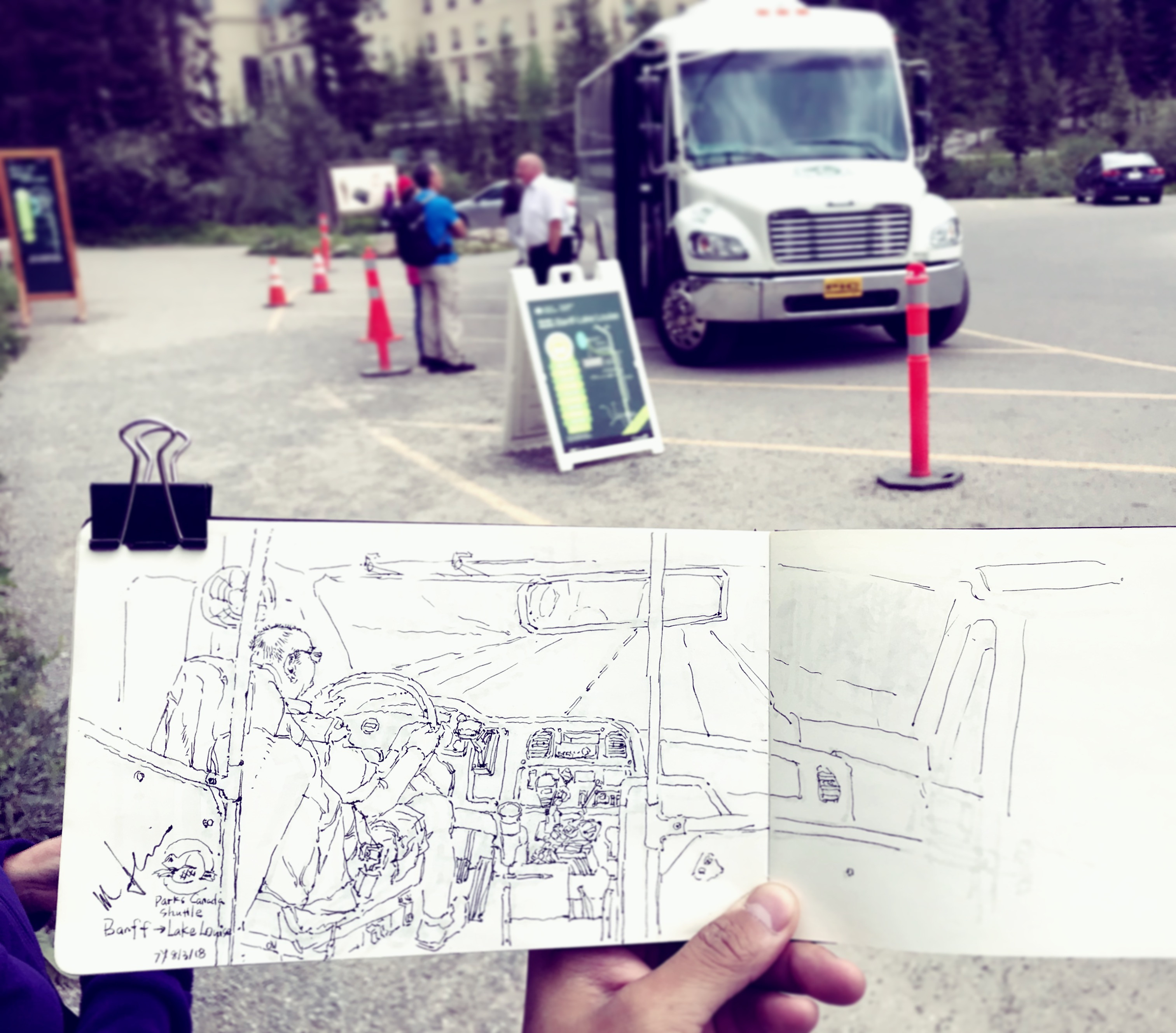The Bus (quite a bumpy ride, if you’re sketching)