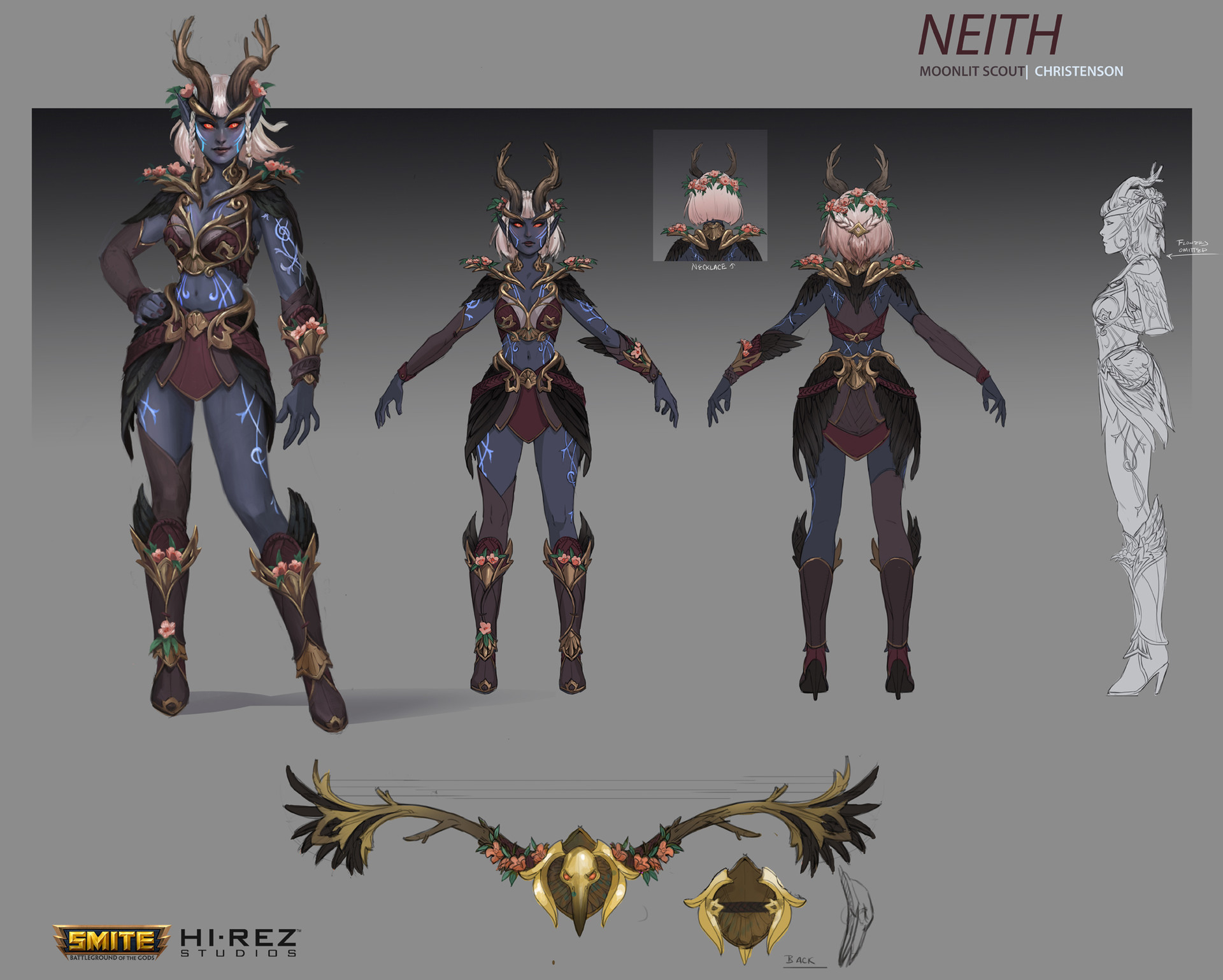 [Art] Smite Moonlit Scout Neith by Anna Christenson r/Smite