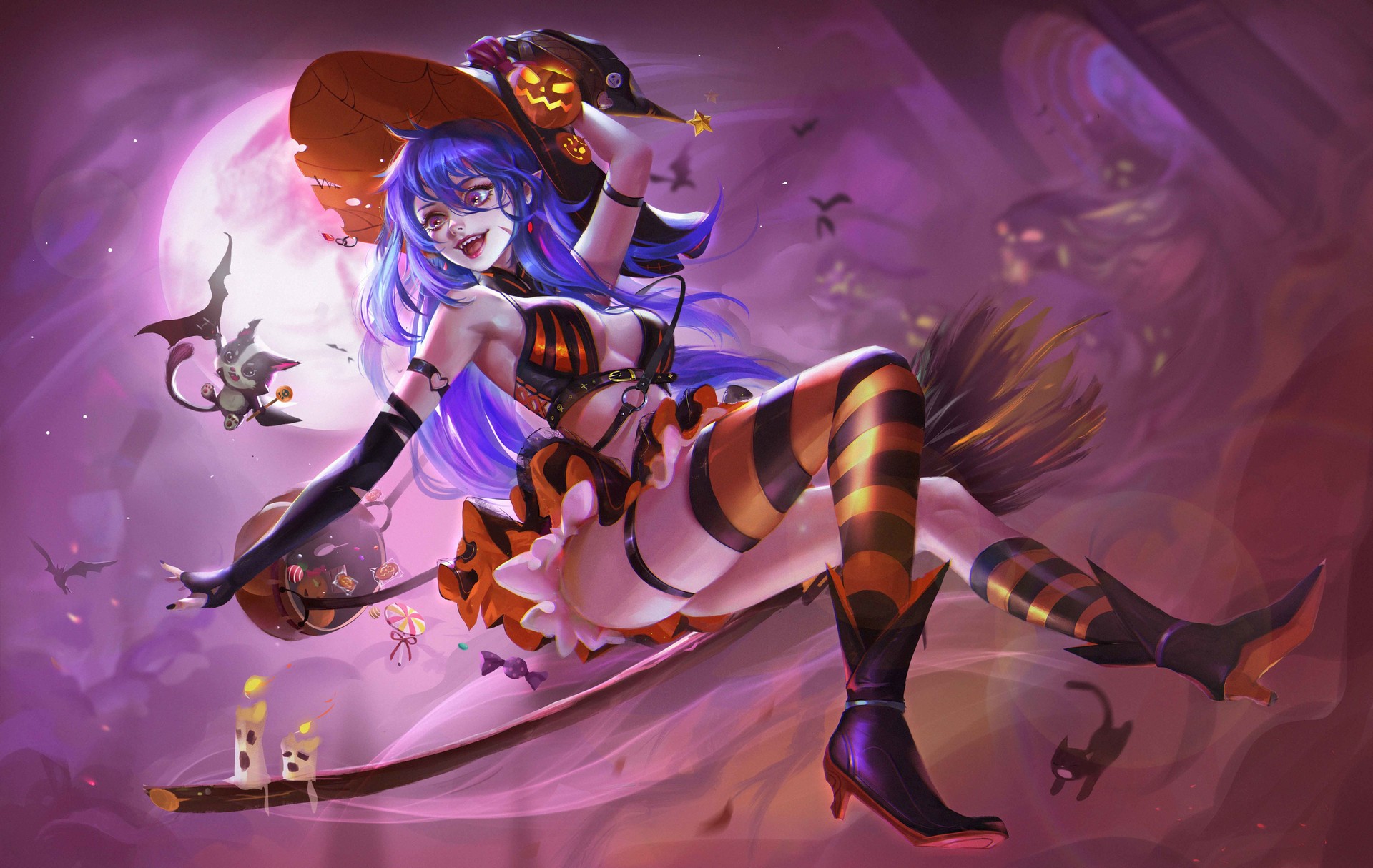 Get Wallpaper Artstation Happy Halloween Misaki Ki HD