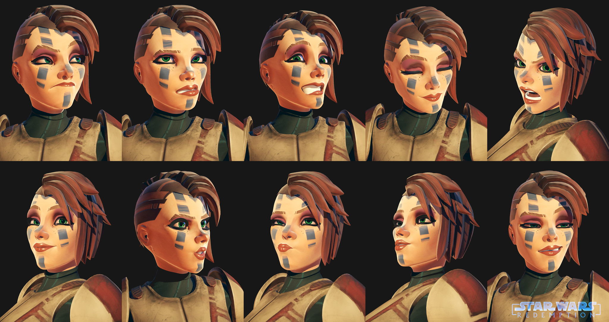 Some Expression Rendered on Marmoset