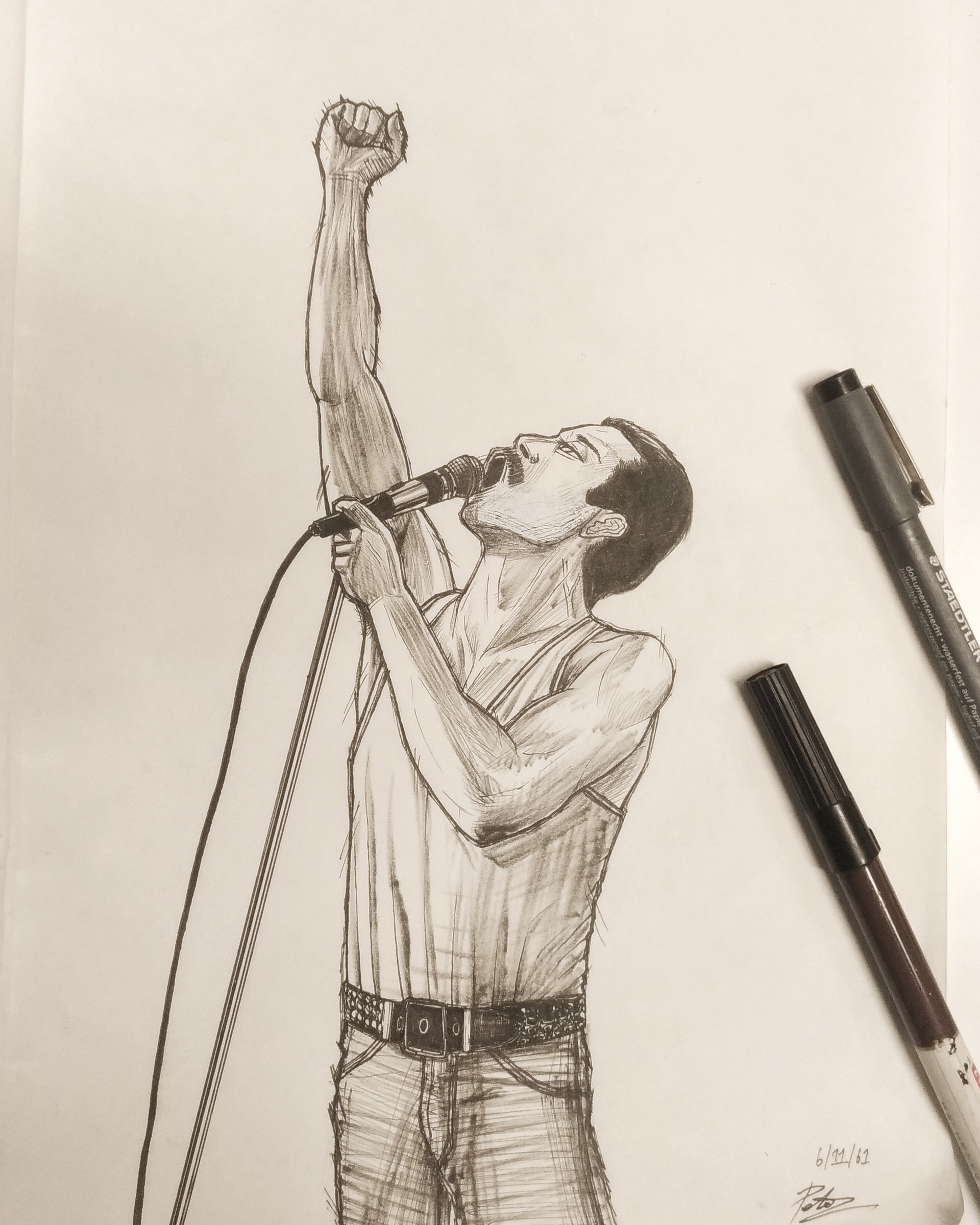 Artstation Freddie Mercury Rami Malek Fanart Wutthipan