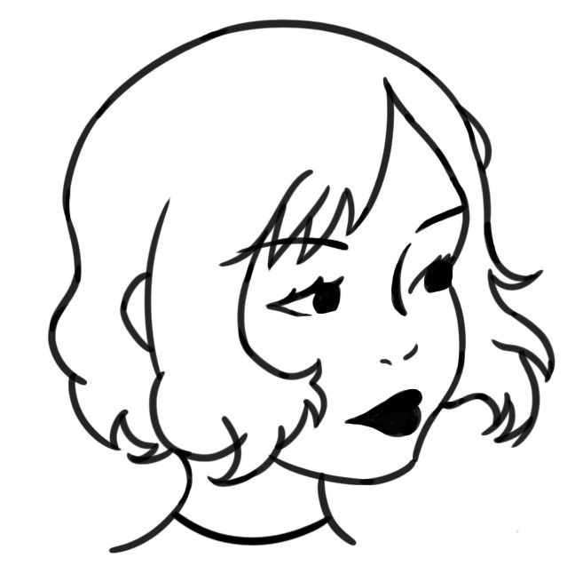 Artstation Simple Head Line Art Ansley Rose Partosa