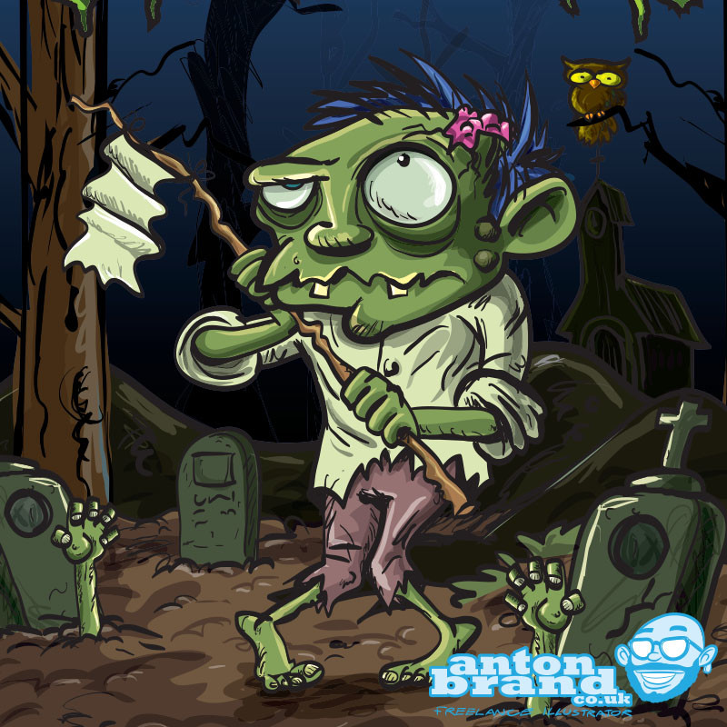 Anton Brand Cartoon Zombie In A Graveyard Cartoon graveyard — ukulele serenade 01:28. anton brand cartoon zombie in a graveyard
