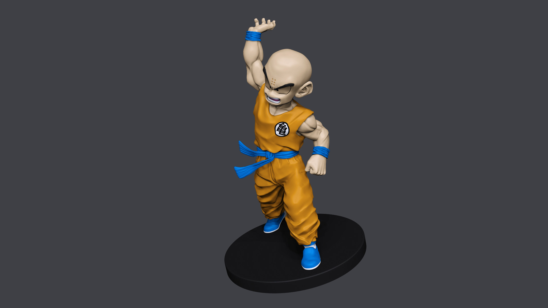 Cesar Serrador Cuevas Dragon Ball Krilin Kienzan Pose ドラゴンボール クリリン