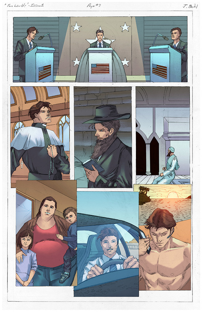 Color Preview - " Two Worlds  " Issue 1