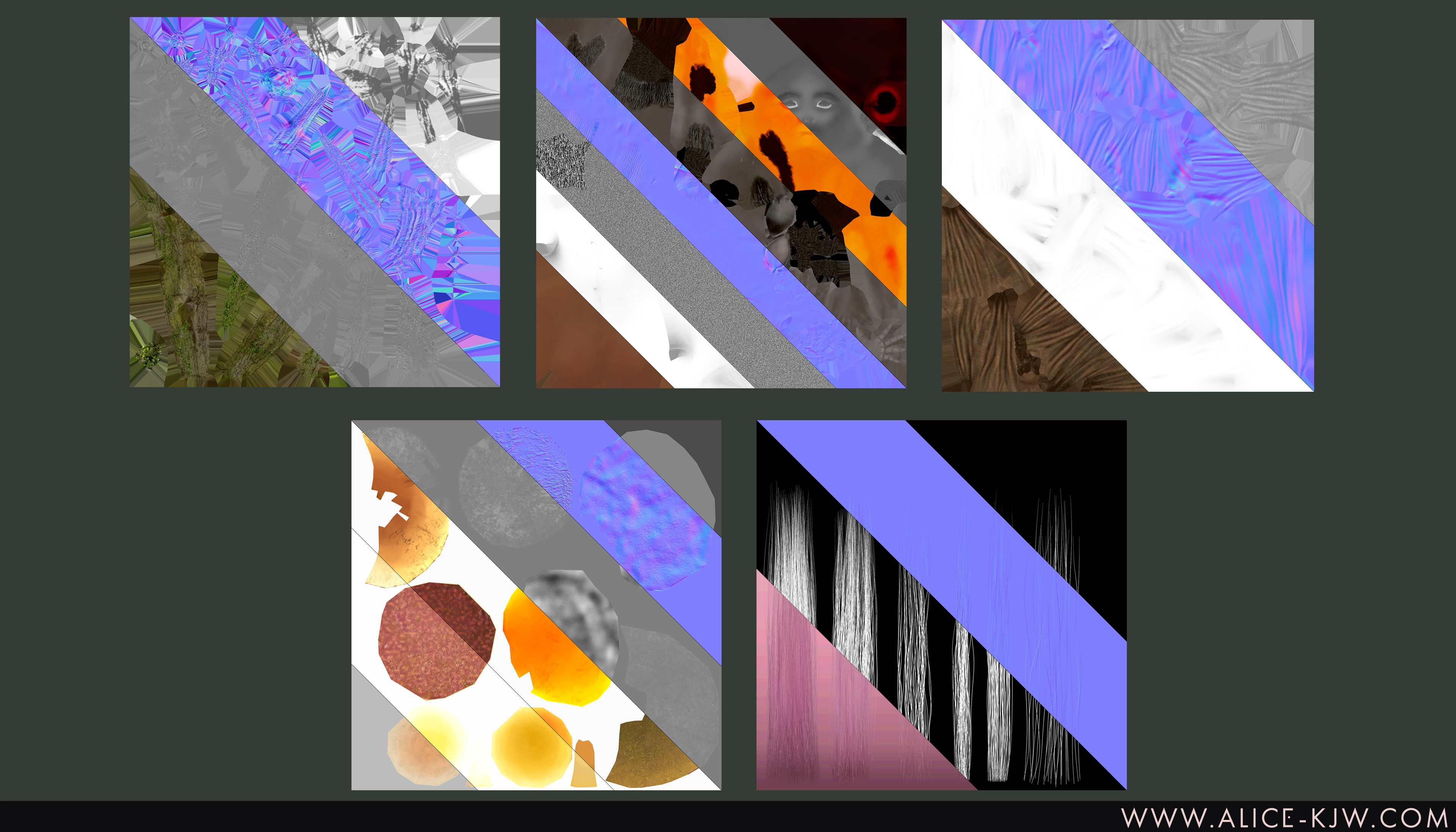 Just a few textures, not everything as there were a lot of little parts and I meant it for a beauty render so didn't worry about optimizing too much.