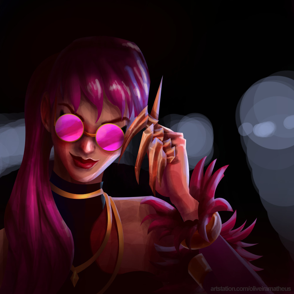 Artstation K Da Evelynn Fanart Matheus Oliveira