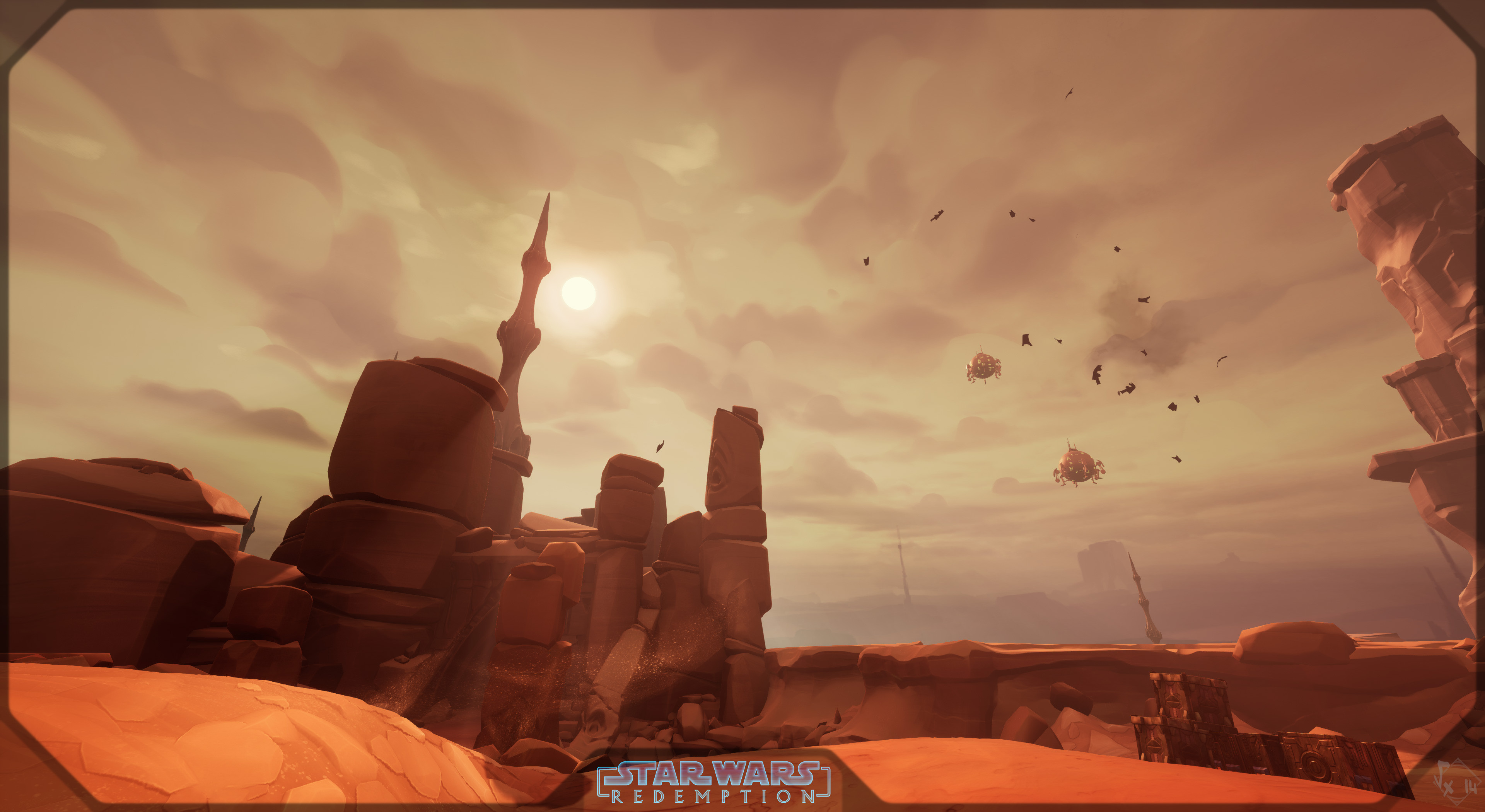 Exploding Lucrehulks are just little VFX loops using really lowpoly assets (if not just plane geometry ^^")