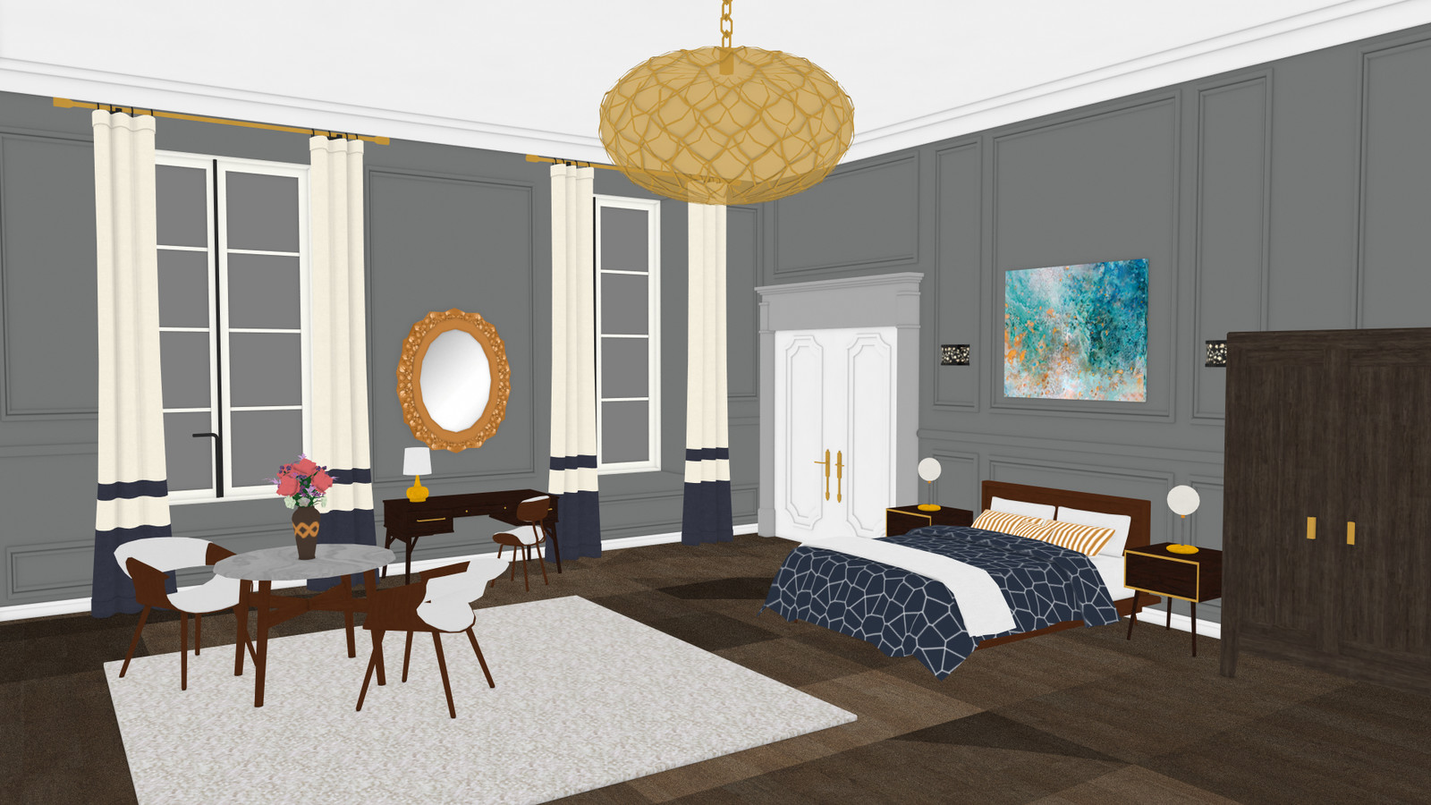 Bedroom Paris Version 1 / Maya 