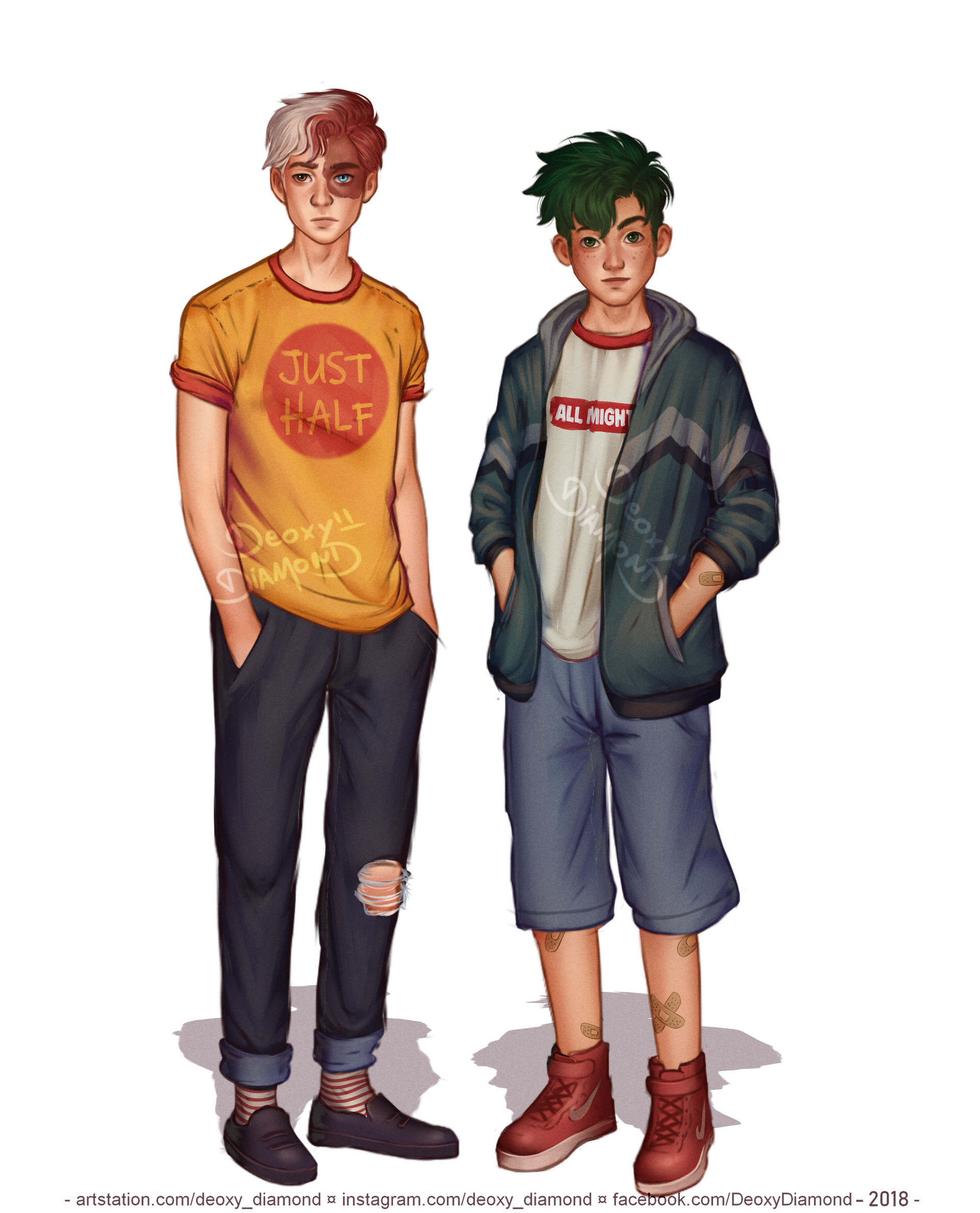 Artstation Boku No Hero Academia Guys Casual Clothes Deoxy Diamond